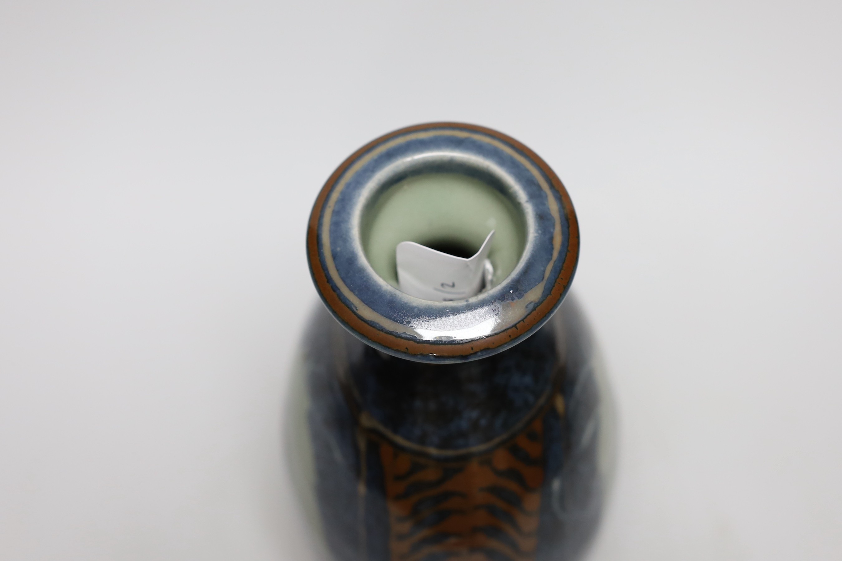 A David Frith studio pottery vase, 27cms high